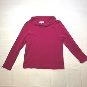 Hobbs London Magenta Pink Cashmere Merino Wool Cowl Neck Sweater Size M‎ "READ"
